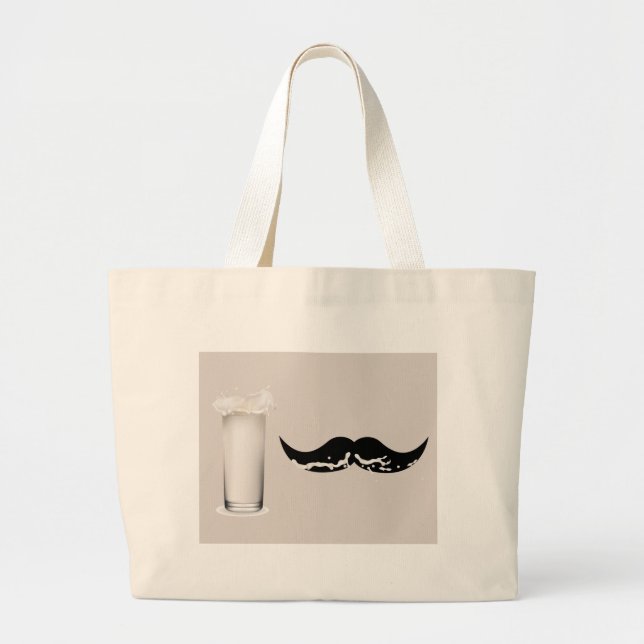 Grand Tote Bag Crème de moustache de lait (Devant)