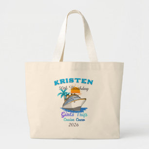 Grand Tote Bag Croisière d'anniversaire 50 ans personnalisée pour