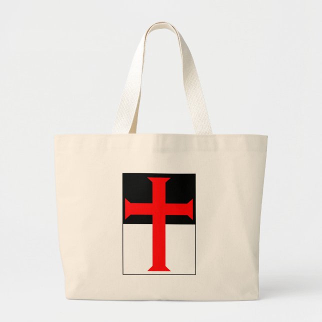 Grand Tote Bag Croix de Templar sur Beausant (Devant)
