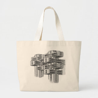 Grand Tote Bag Croquis moderniste Fourre-tout d'architecture de
