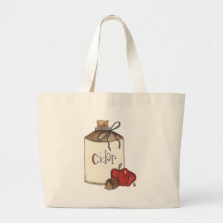 Grand Tote Bag cueillette de cidre de pomme et de pomme