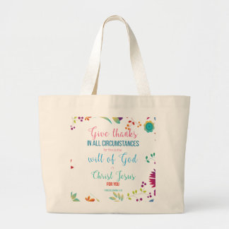 Grand Tote Bag Culte avec le vers de bible de mot