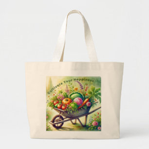Grand Tote Bag Cultiver ton bonheur