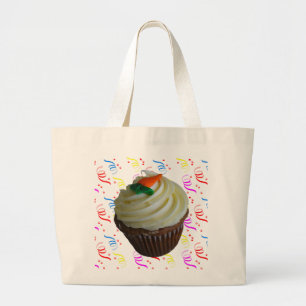 Grand Tote Bag Cupcake de carottes avec Confetti