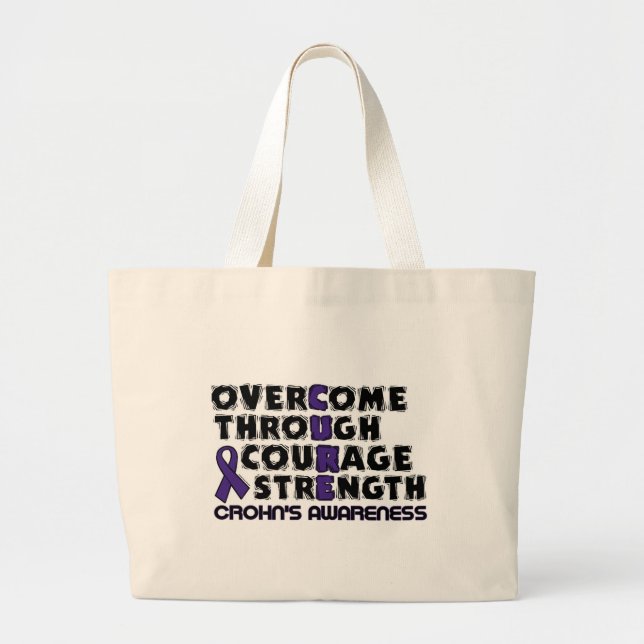 Grand Tote Bag CURE... Crohn's (Devant)
