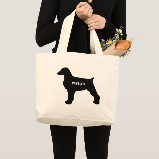 Grand Tote Bag CUSTOM Brittany Chien Silhouette (Devant (produit))