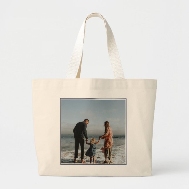 Grand Tote Bag Custom Full Photo Framed (Devant)