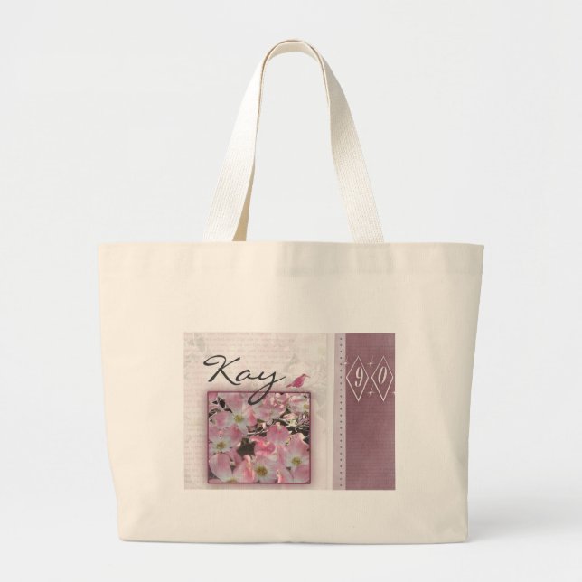 Grand Tote Bag Customisez votre propre quatre-vingt-dixième (Devant)