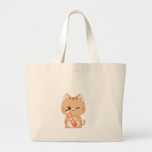 GRAND TOTE BAG CUTE CAT STUDENT CATS AMATEURS DE CONCEPTION