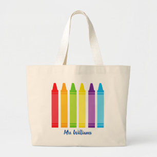 Grand Tote Bag Cute Custom Crayonne maternelle jardin d'enfants É