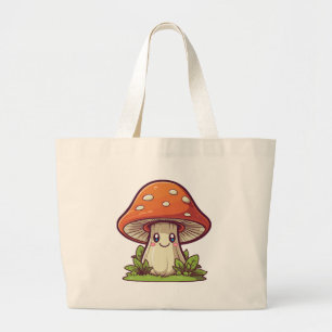 Grand Tote Bag Cute kawaii style, La recherche de champignons