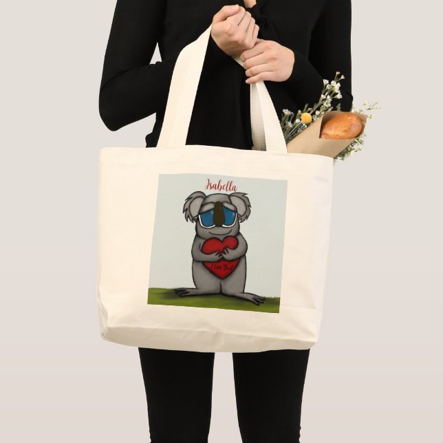 Grand Tote Bag Cute Ours Koala (Devant (produit))