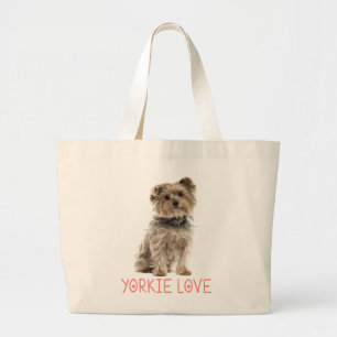 Grand Tote Bag Cute Yorkie Chiot Amoureux des chiens Cadeau Yorks