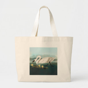 Grand Tote Bag cygne audubon cygnes d'eau blanche