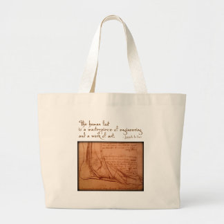 Grand Tote Bag da Vinci : "Le pied humain est… "