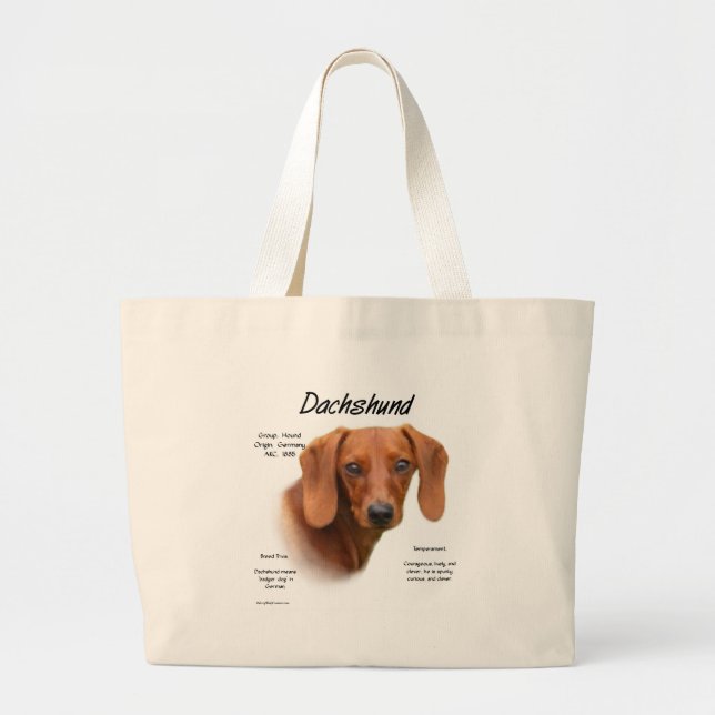 Grand Tote Bag Dachshund (lisse) (Devant)