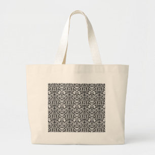 Grand Tote Bag Damask Lace Brocade Classic Wallpaper