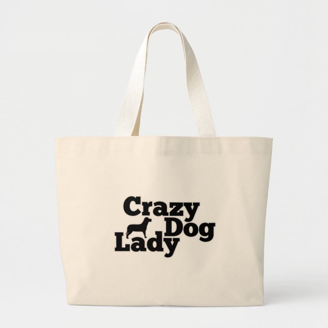 Grand Tote Bag Dame de chien fou (Devant)