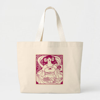 Grand Tote Bag Dame de récolte Art nouveau