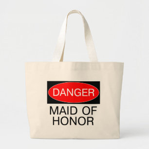 Grand Tote Bag Danger - domestique de tasse drôle de T-shirt de