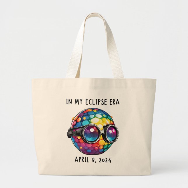 Grand Tote Bag Dans mon ère d'éclipse solaire 2024 (Devant)