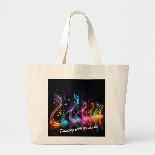 Grand Tote Bag Danse avec la musique (Devant)