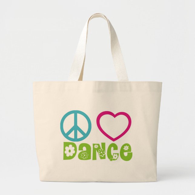 Grand Tote Bag Danse d'amour de paix (Devant)