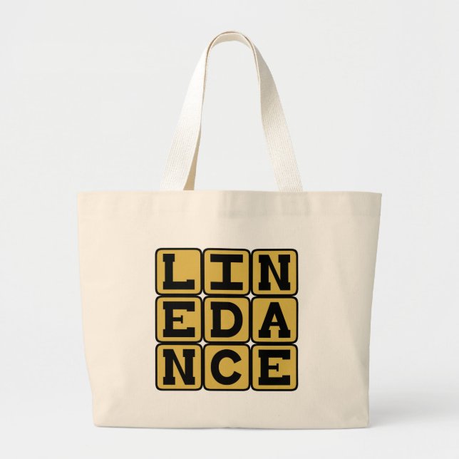 Grand Tote Bag Danse en ligne, danse chorégraphiée (Devant)