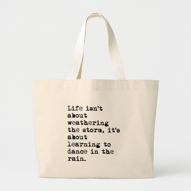 Grand Tote Bag Danse sous la pluie (Devant)
