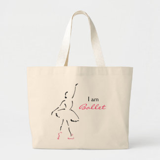 Grand Tote Bag Danseur de ballet gracieux avec Slogan personnalis