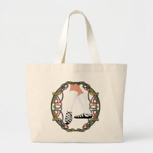 Grand Tote Bag Danseur de chaussures souples - Entrelacs celtique