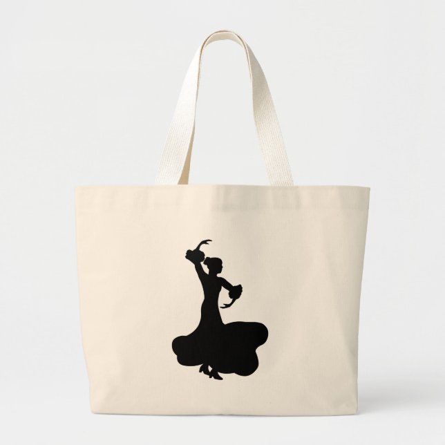 Grand Tote Bag Danseur de flamenco (Devant)