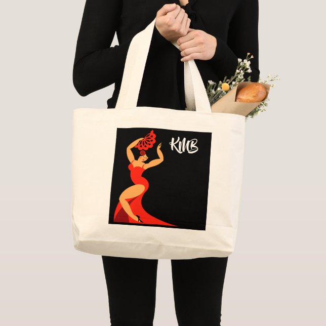 Grand Tote Bag Danseur de flamenco Fourre-tout (Devant (produit))