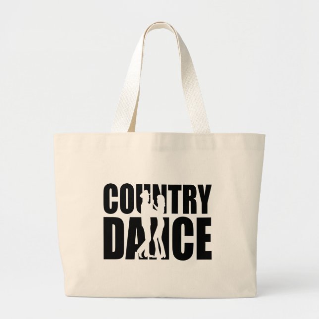 Grand Tote Bag Danseur de ligne Country Dance Western Line Dancin (Devant)