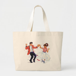 Grand Tote Bag danseur d'oscillation avec des chaussures de jupe