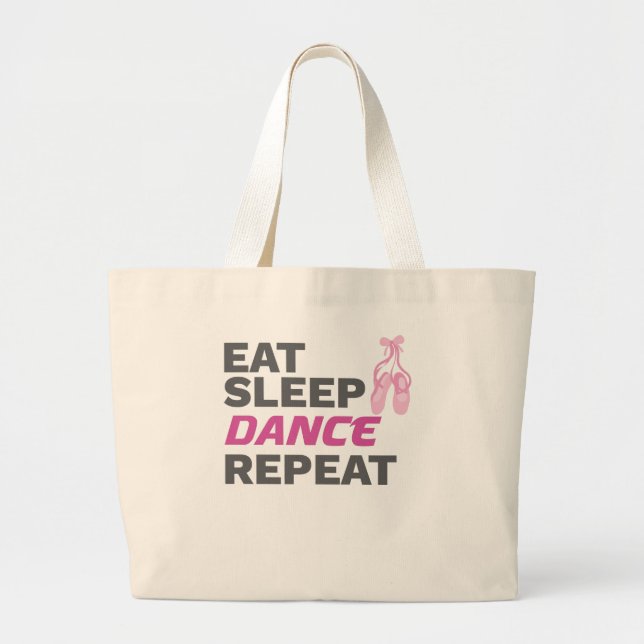 Grand Tote Bag Danseuse pour danser Enseignant Manger Dormir Dans (Devant)