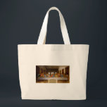 Grand Tote Bag Davinci Dernier Supper fine art<br><div class="desc">Ce chef-d'oeuvre de Léonard de Vinci est La Dernière Cène, montrant Jésus et ses disciples.</div>