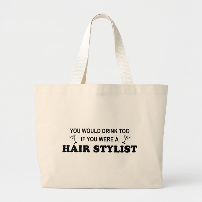 Grand Tote Bag De boissons coiffeur trop - (Devant)