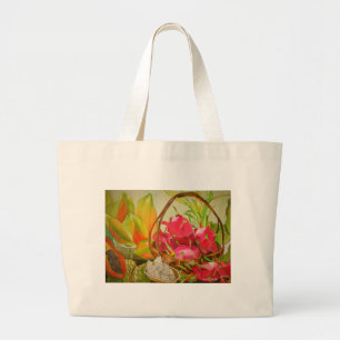 Grand Tote Bag De fruit tropical d'aquarelle toujours peinture