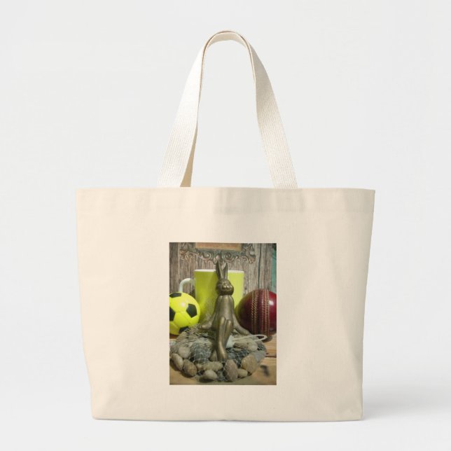 Grand Tote Bag De l'autre côté du Pitch & Crease : Football Crick (Devant)