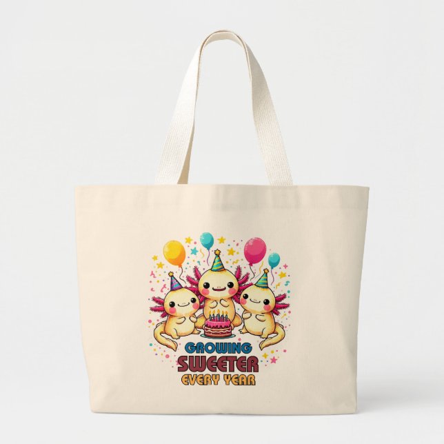 Grand Tote Bag De plus en plus sucré chaque année  (Devant)