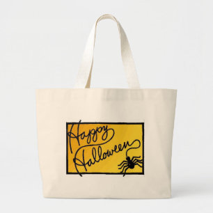 Grand Tote Bag Décoration de l'Araignée d'Halloween