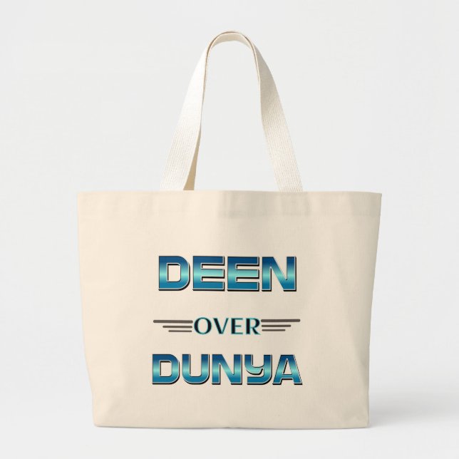 Grand Tote Bag Deen Sur La Chemise Dunya. (Devant)