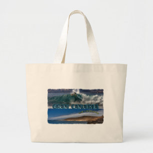 Grand Tote Bag Défi de surf de Canaria de mamie