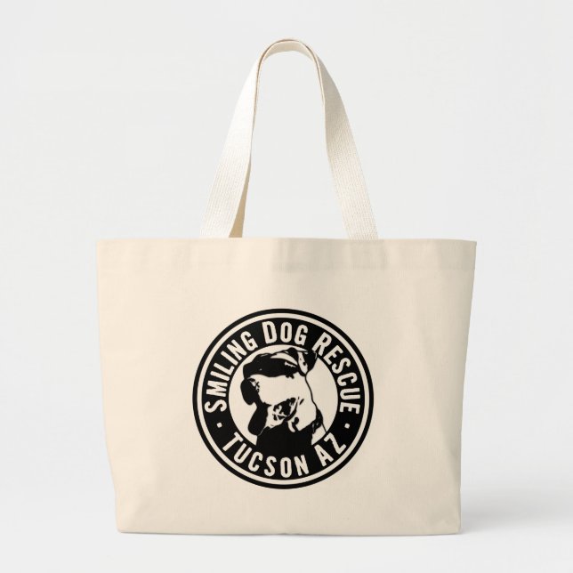 Grand Tote Bag Délivrance de sourire de chien (Devant)