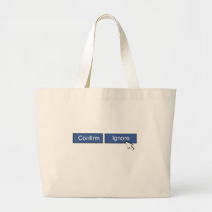 Grand Tote Bag Demande d'ami de Facebook