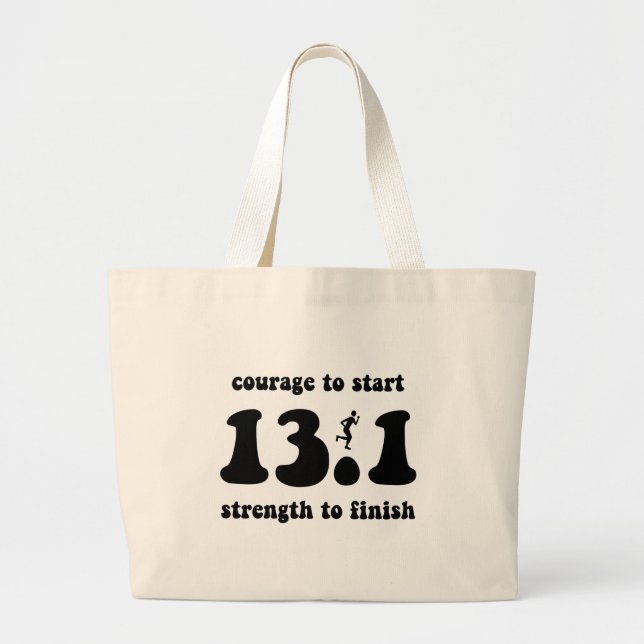 Grand Tote Bag Demi de marathon inspiré (Devant)