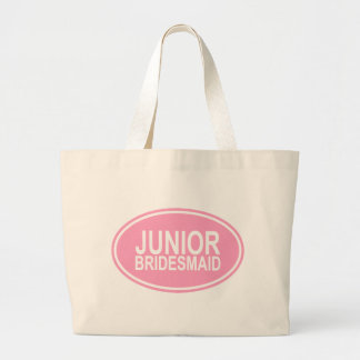 Grand Tote Bag Demoiselle d'honneur junior épousant le rose ovale