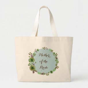 Grand Tote Bag Demoiselle d'honneur Mariée Mère du marié Fleurist
