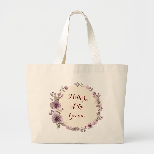 Grand Tote Bag Demoiselle d'honneur Mariée Mère Mariée Fille de F (Devant)